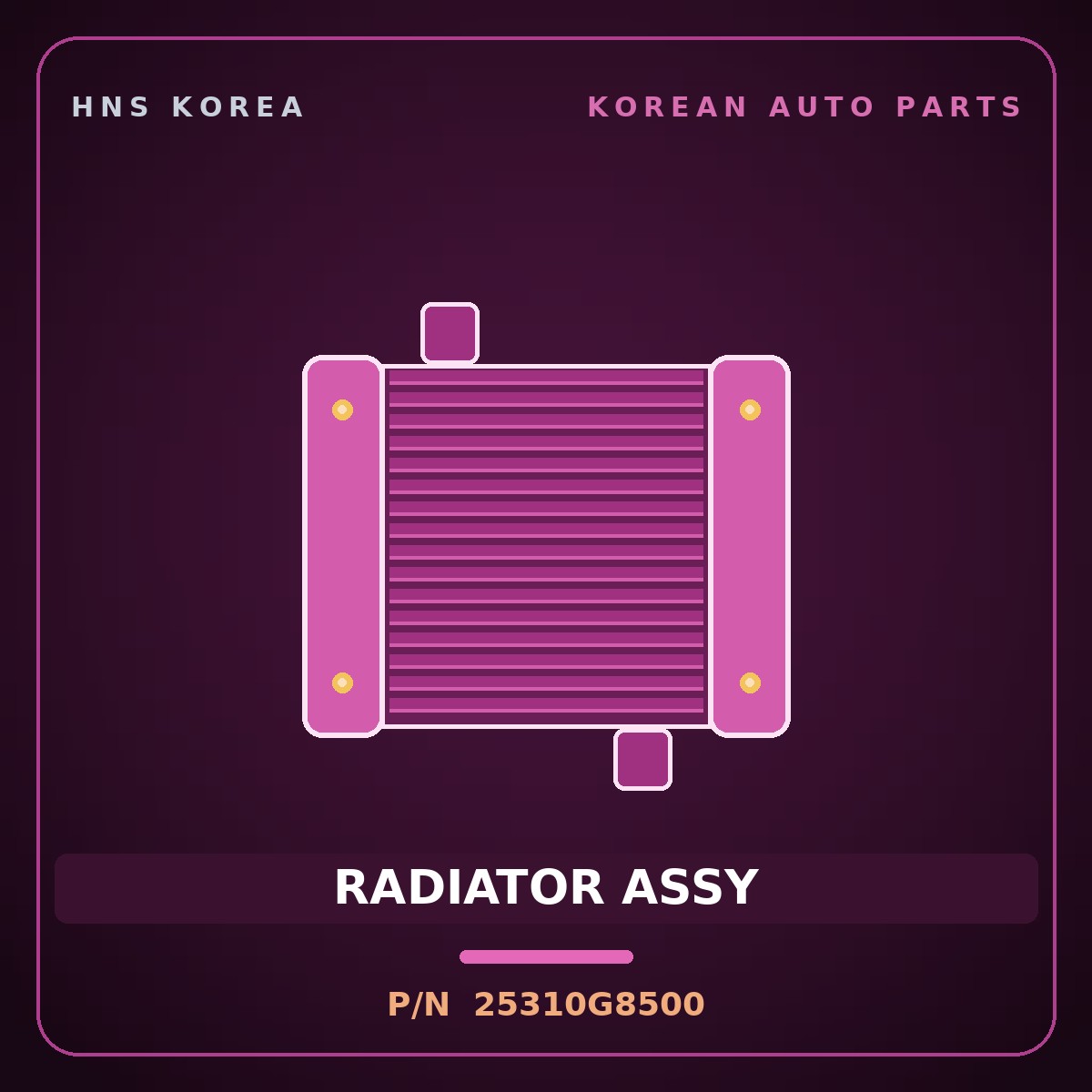 Genuine Mobis RADIATOR ASSY 25310G8500 for Grandeur 2020 HNS Parts Korea