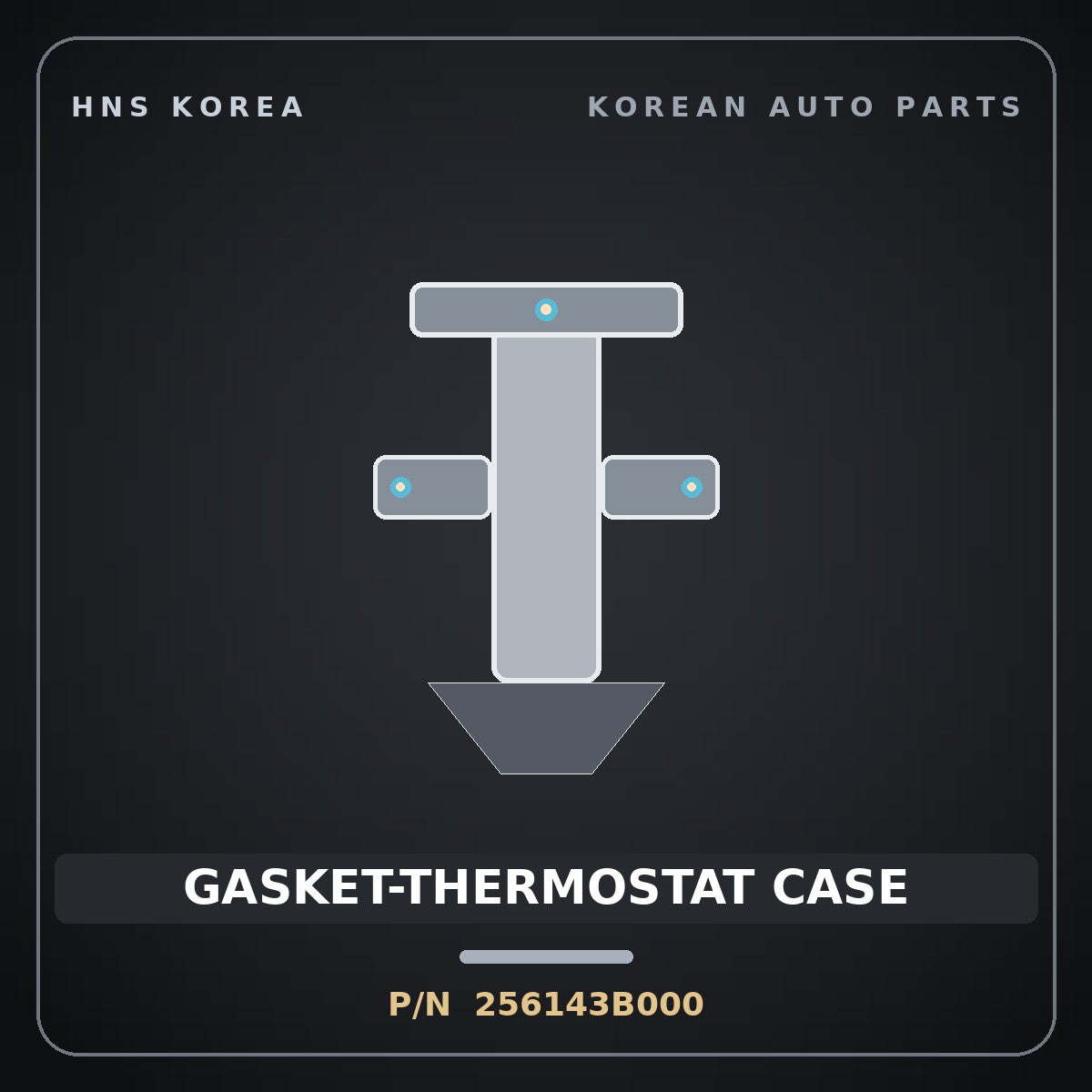 Genuine Mobis GASKET-THERMOSTAT CASE 256143B000 for Equus 1999 HNS Parts Korea