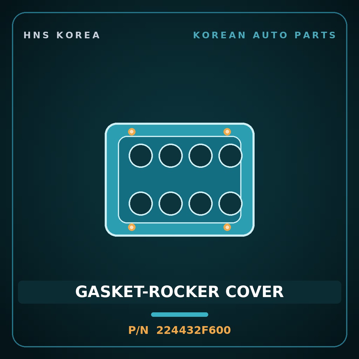 Genuine Mobis GASKET-ROCKER COVER 224432F600 for Carnival 2014 HNS Parts Korea