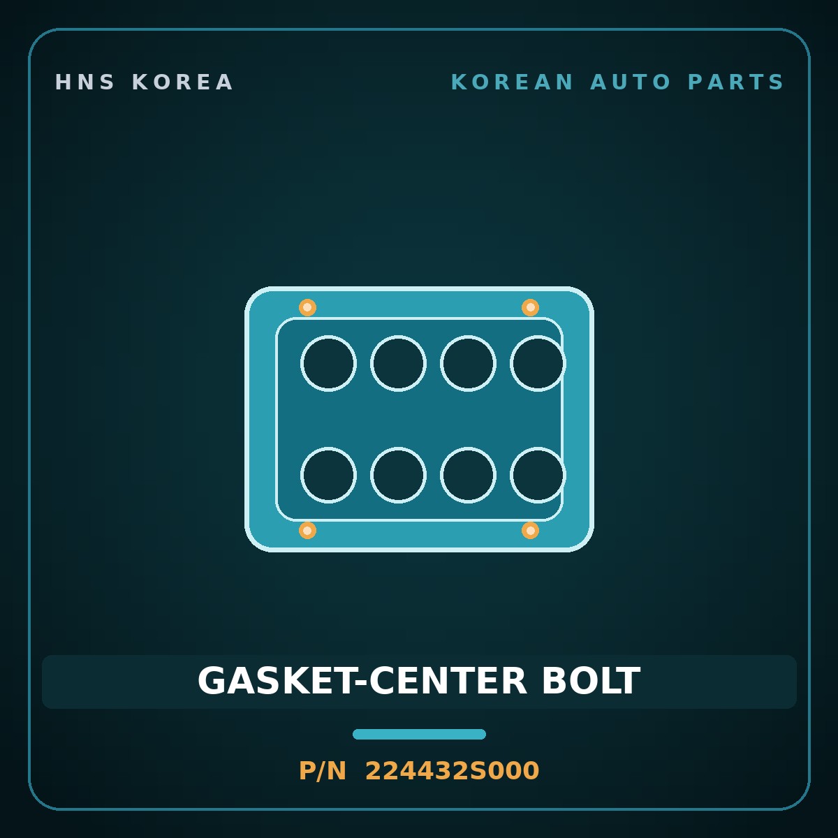 Genuine Mobis GASKET-CENTER BOLT 224432S000 for Grandeur 2019 HNS Parts Korea
