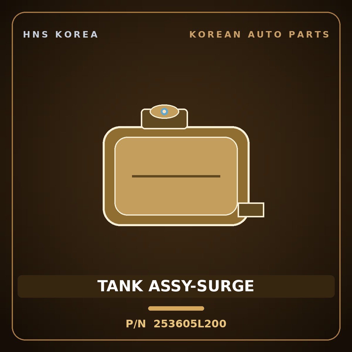 Genuine Mobis TANK ASSY-SURGE 253605L200 for Mighty 2008 HNS Parts Korea