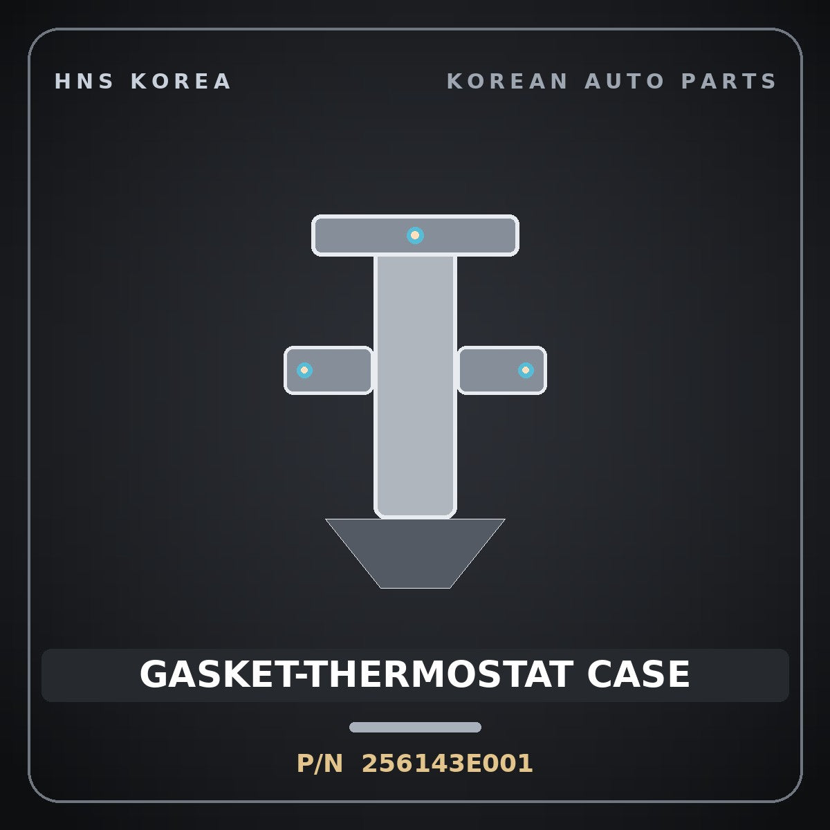 Genuine Mobis GASKET-THERMOSTAT CASE 256143E001 for Carnival 2005 HNS Parts Korea