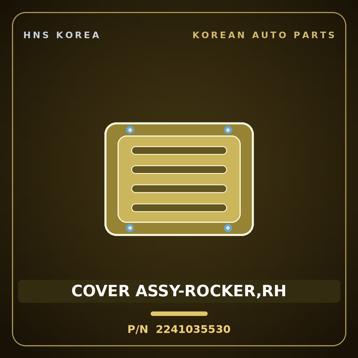 Genuine Mobis COVER ASSY-ROCKER,RH 2241035530 for Dynasty 1992 HNS Parts Korea