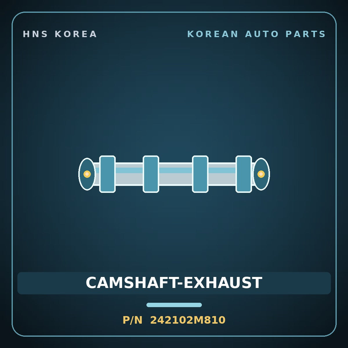 Genuine Mobis CAMSHAFT-EXHAUST 242102M810 for K5 2019 HNS Parts Korea