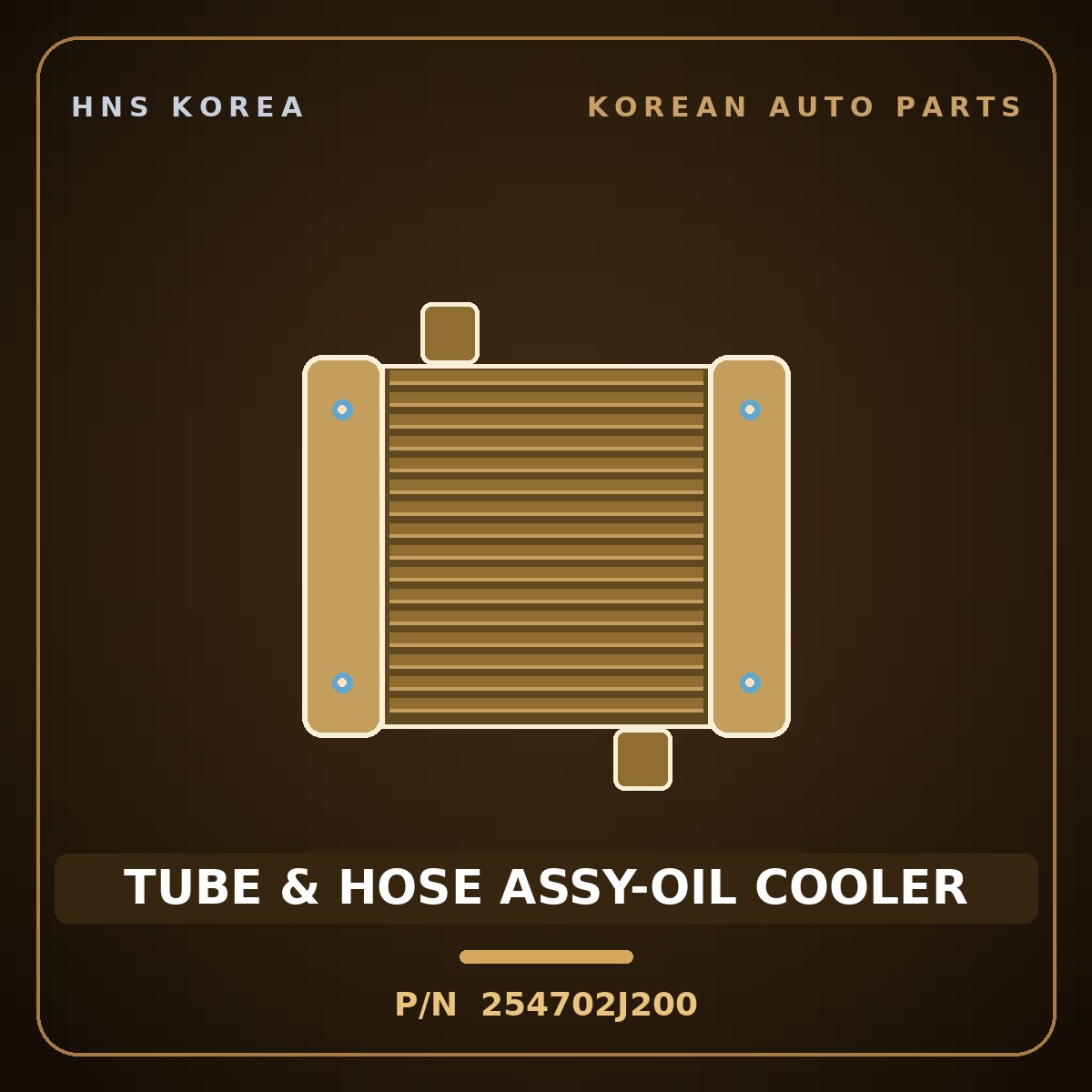 Genuine Mobis TUBE & HOSE ASSY-OIL COOLER 254702J200 for Mohave 2007 HNS Parts Korea