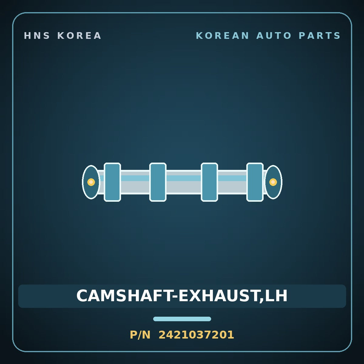 Genuine Mobis CAMSHAFT-EXHAUST,LH 2421037201 for Grandeur 1999 HNS Parts Korea