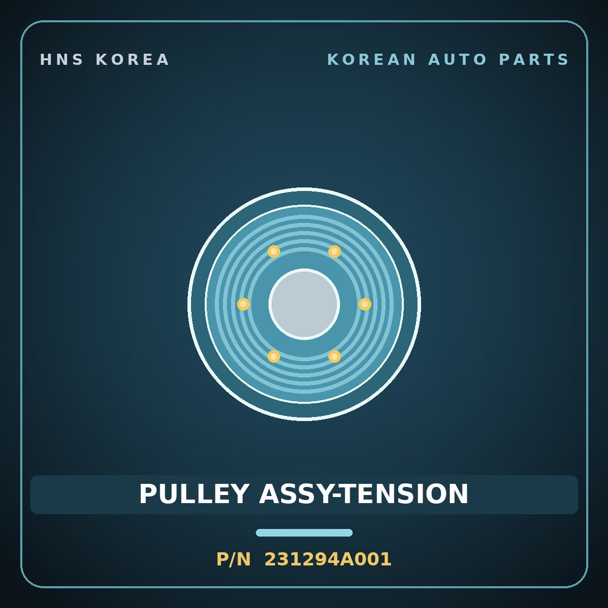 Genuine Mobis PULLEY ASSY-TENSION 231294A001 for Bongo 1997 HNS Parts Korea