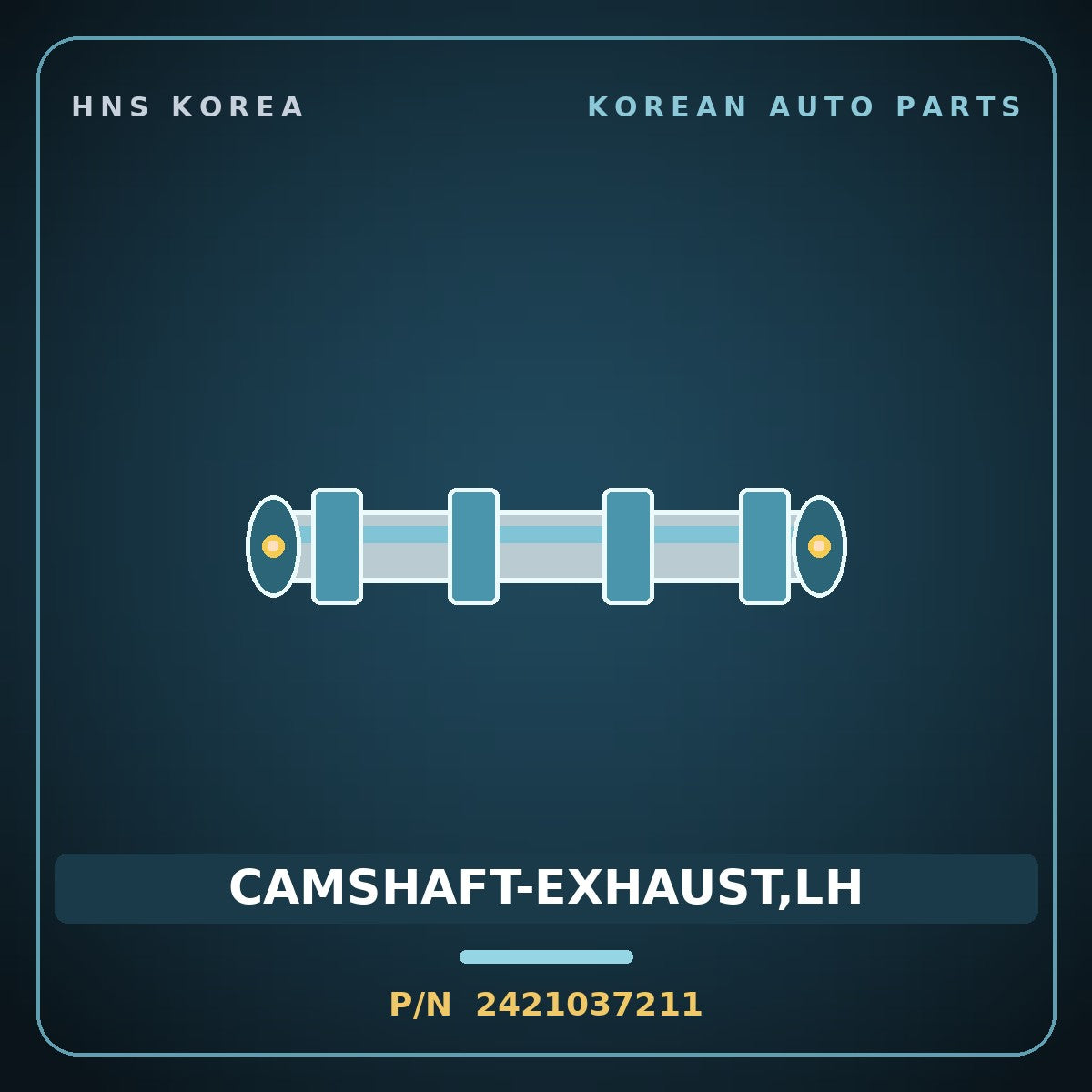 Genuine Mobis CAMSHAFT-EXHAUST,LH 2421037211 for Grandeur 1999 HNS Parts Korea