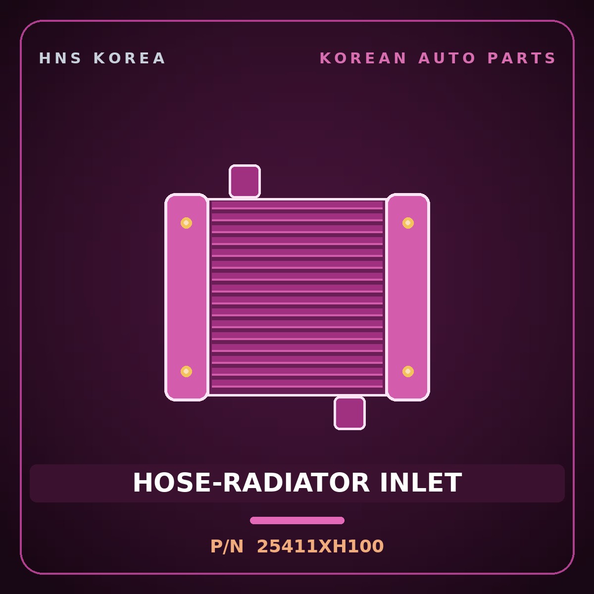 Genuine Mobis HOSE-RADIATOR INLET 25411XH100 for Nexo 2025 HNS Parts Korea