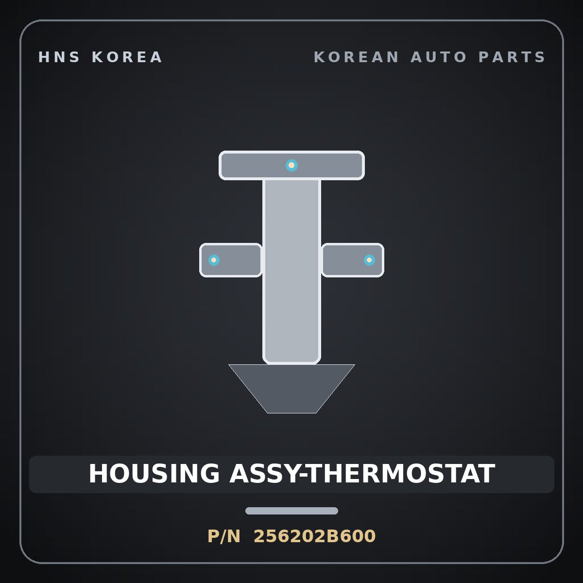 Genuine Mobis HOUSING ASSY-THERMOSTAT 256202B600 for Accent 2008 HNS Parts Korea