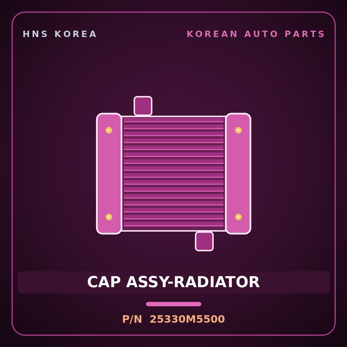 Genuine Mobis CAP ASSY-RADIATOR 25330M5500 for Nexo 2018 HNS Parts Korea