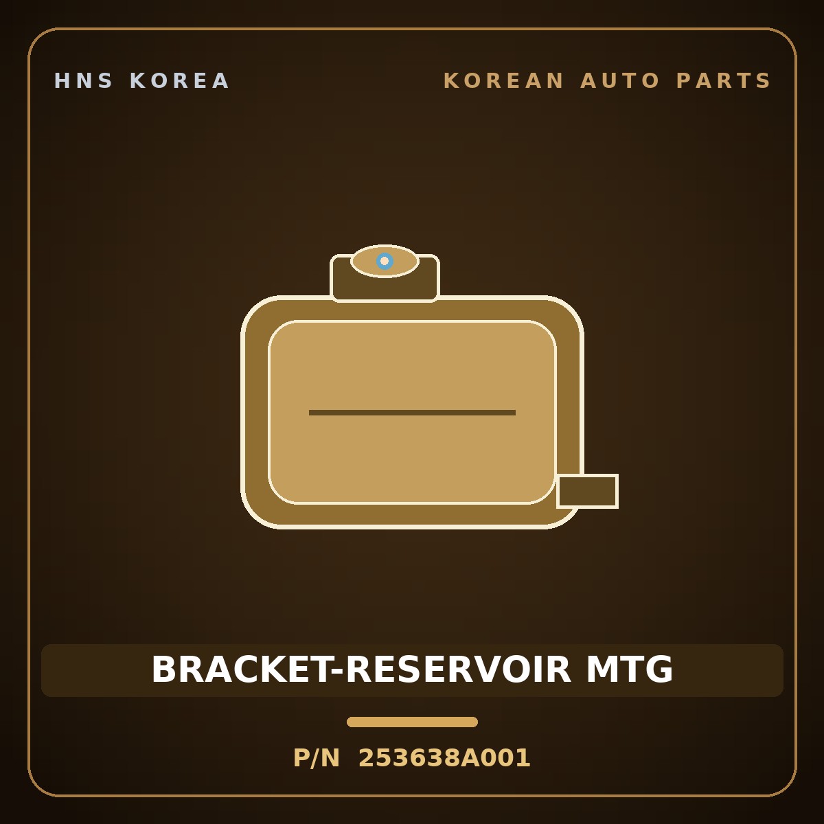 Genuine Mobis BRACKET-RESERVOIR MTG 253638A001 for Aero Queen 1995 HNS Parts Korea