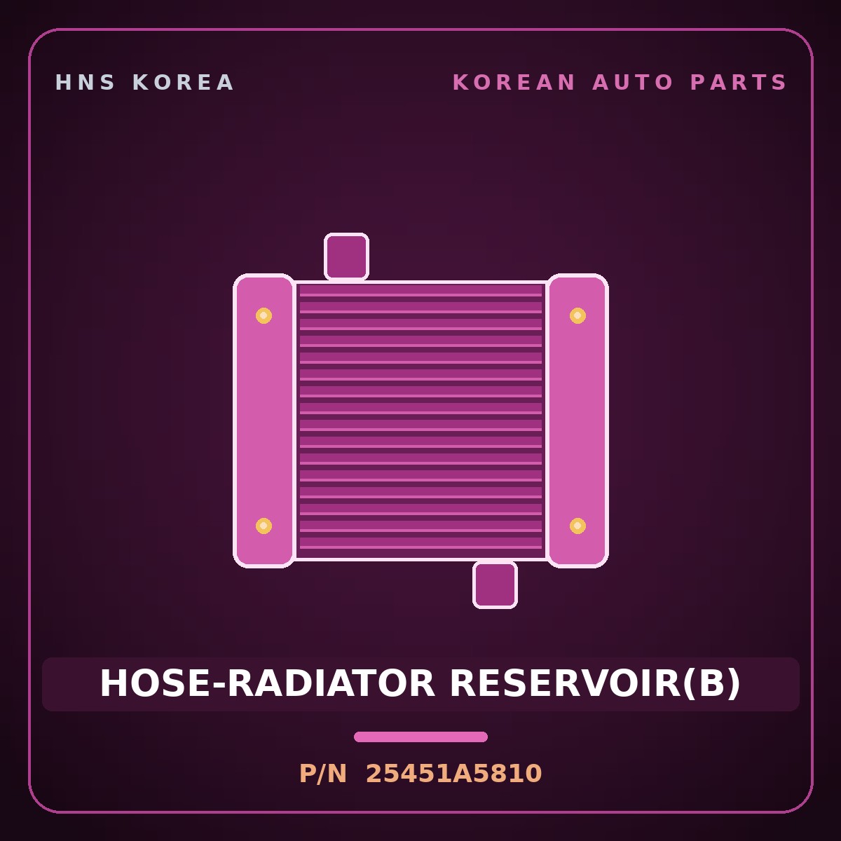 Genuine Mobis HOSE-RADIATOR RESERVOIR(B) 25451A5810 for Elantra 2012 HNS Parts Korea