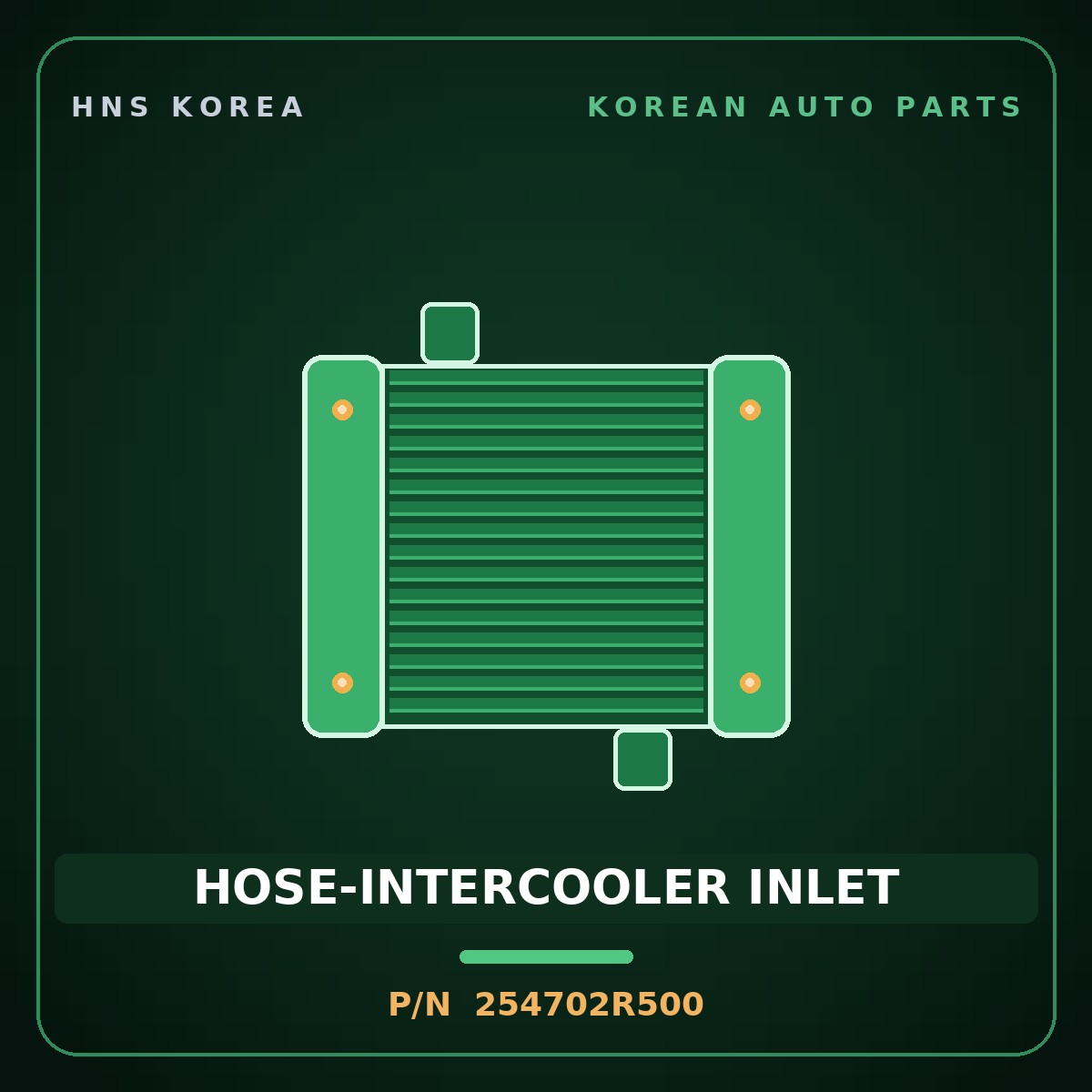 Genuine Mobis HOSE-INTERCOOLER INLET 254702R500 for G80 2020 HNS Parts Korea