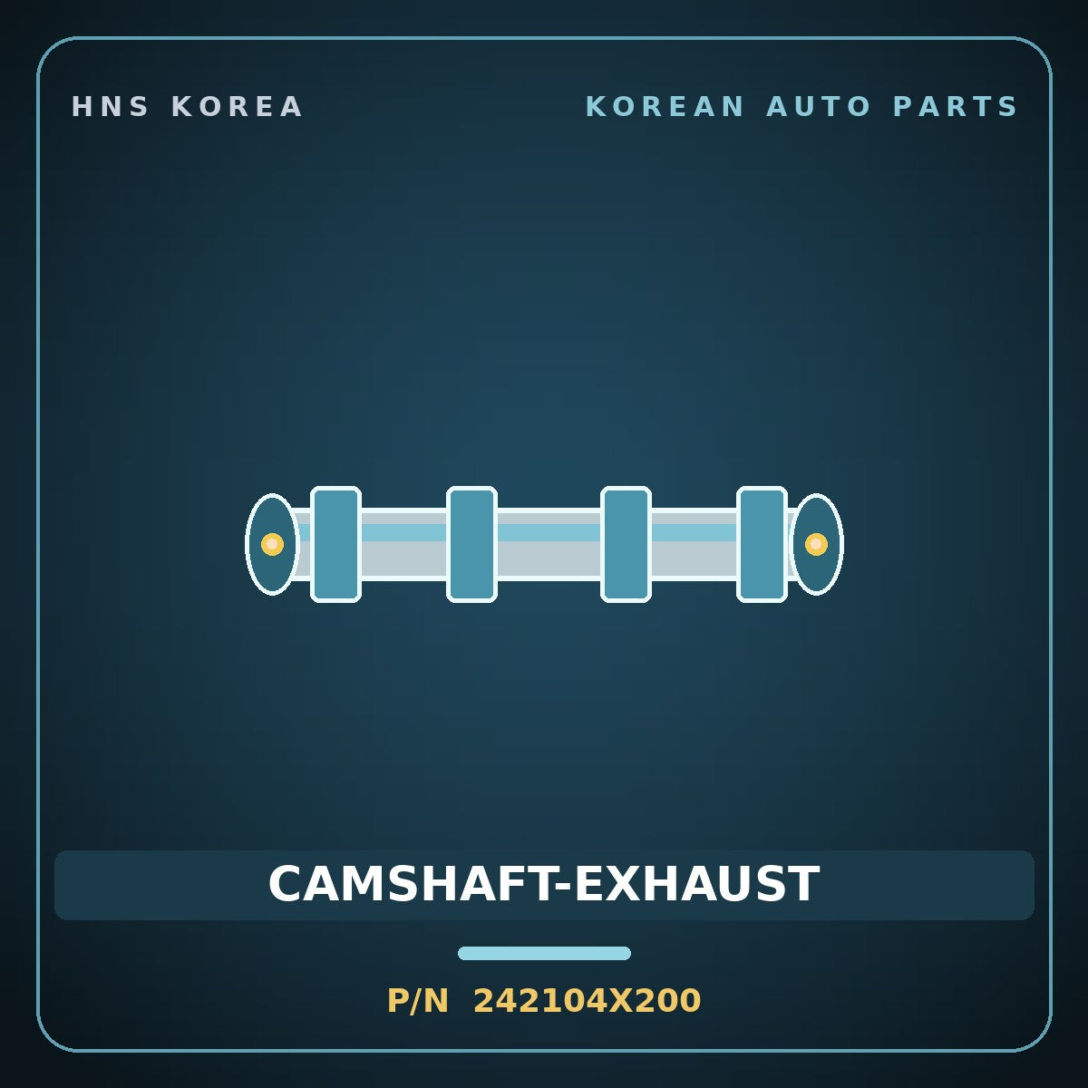 Genuine Mobis CAMSHAFT-EXHAUST 242104X200 for Carnival 2005 HNS Parts Korea
