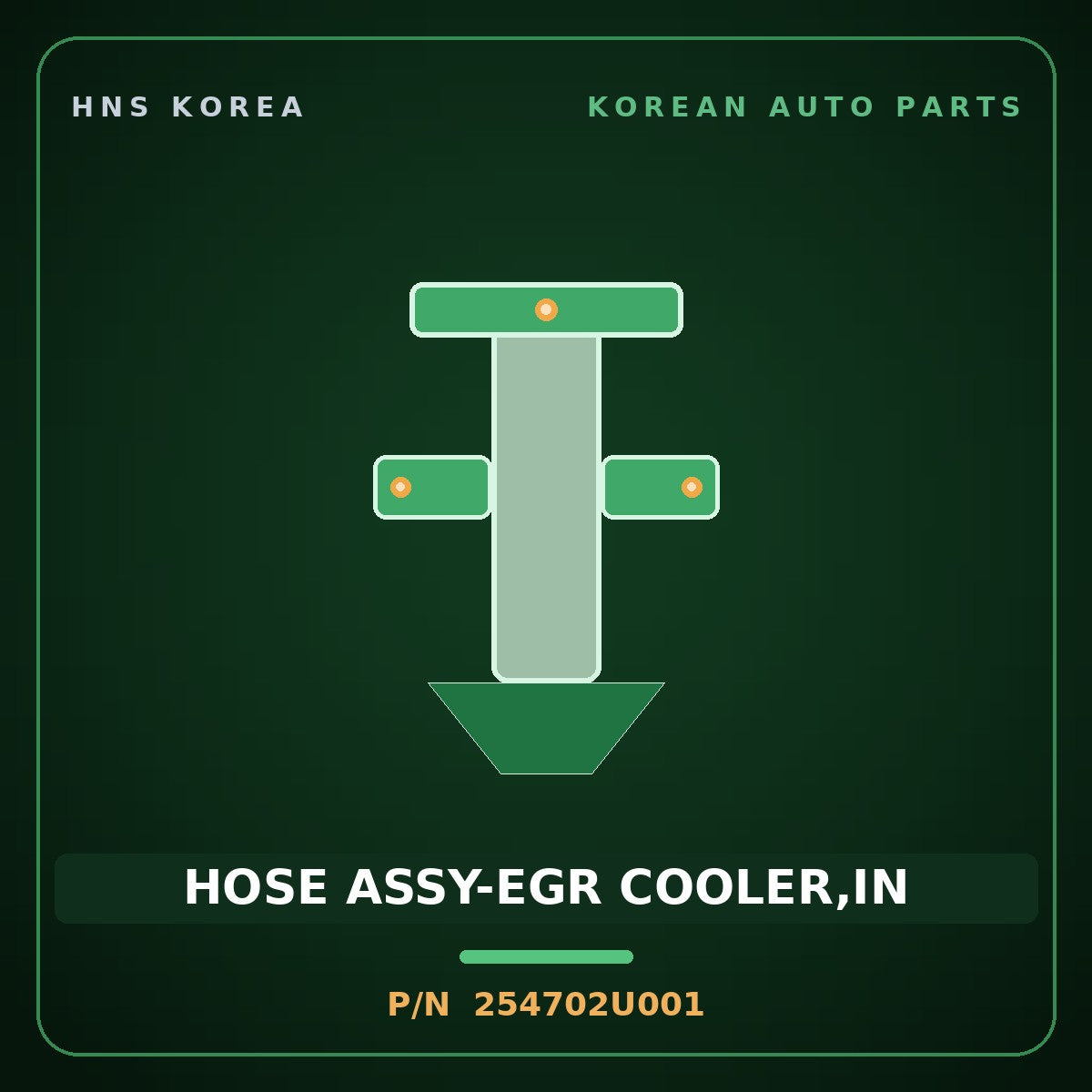 Genuine Mobis HOSE ASSY-EGR COOLER,IN 254702U001 for Seltos 2019 HNS Parts Korea