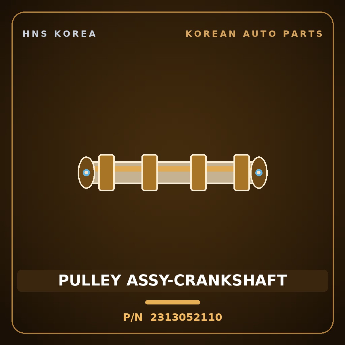 Genuine Mobis PULLEY ASSY-CRANKSHAFT 2313052110 for Power Truck 2004 HNS Parts Korea
