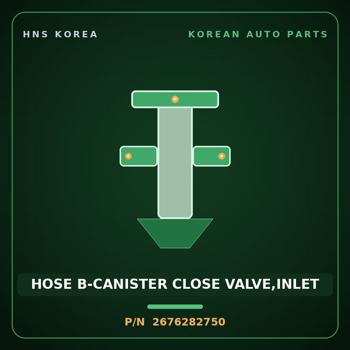 Genuine Mobis HOSE B-CANISTER CLOSE VALVE,INLET 2676282750 for Aero City 2004 HNS Parts Korea