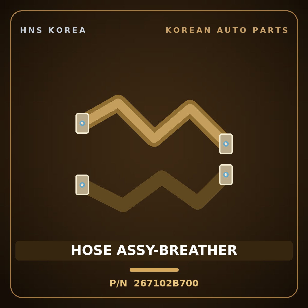 Genuine Mobis HOSE ASSY-BREATHER 267102B700 for K3 2011 HNS Parts Korea