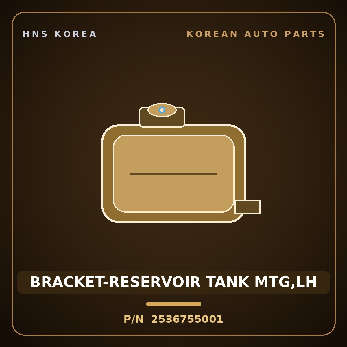 Genuine Mobis BRACKET-RESERVOIR TANK MTG,LH 2536755001 for Aerotown 1998 HNS Parts Korea