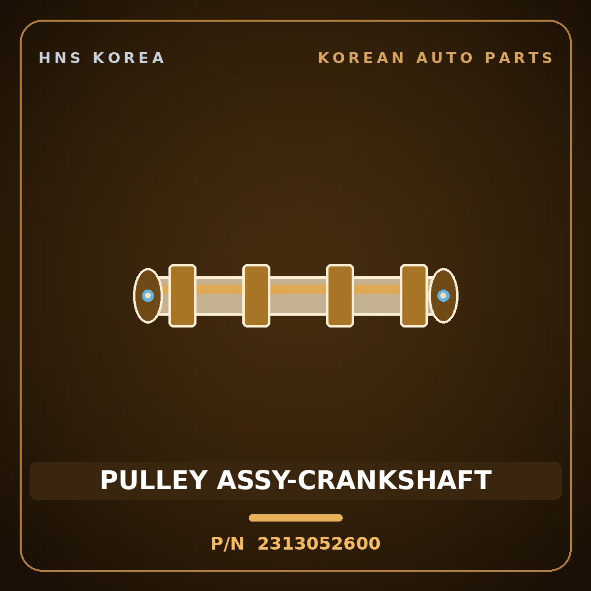 Genuine Mobis PULLEY ASSY-CRANKSHAFT 2313052600 for Aero City 2008 HNS Parts Korea