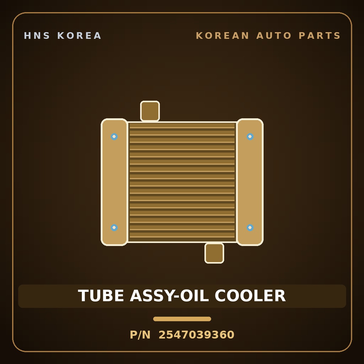 Genuine Mobis TUBE ASSY-OIL COOLER 2547039360 for Grandeur 1999 HNS Parts Korea