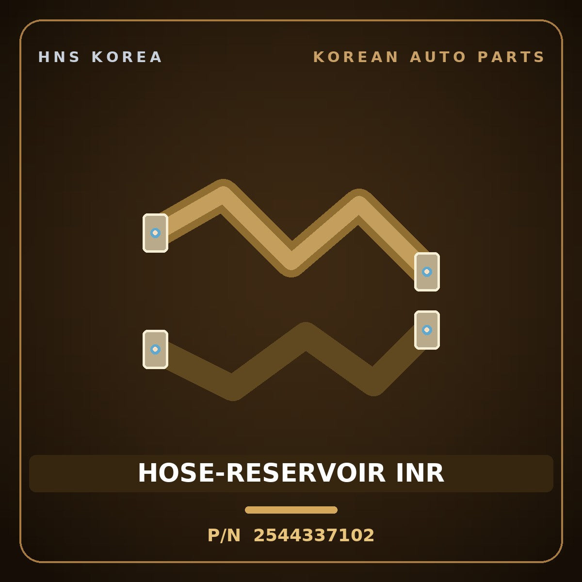 Genuine Mobis HOSE-RESERVOIR INR 2544337102 for Dynasty 1992 HNS Parts Korea