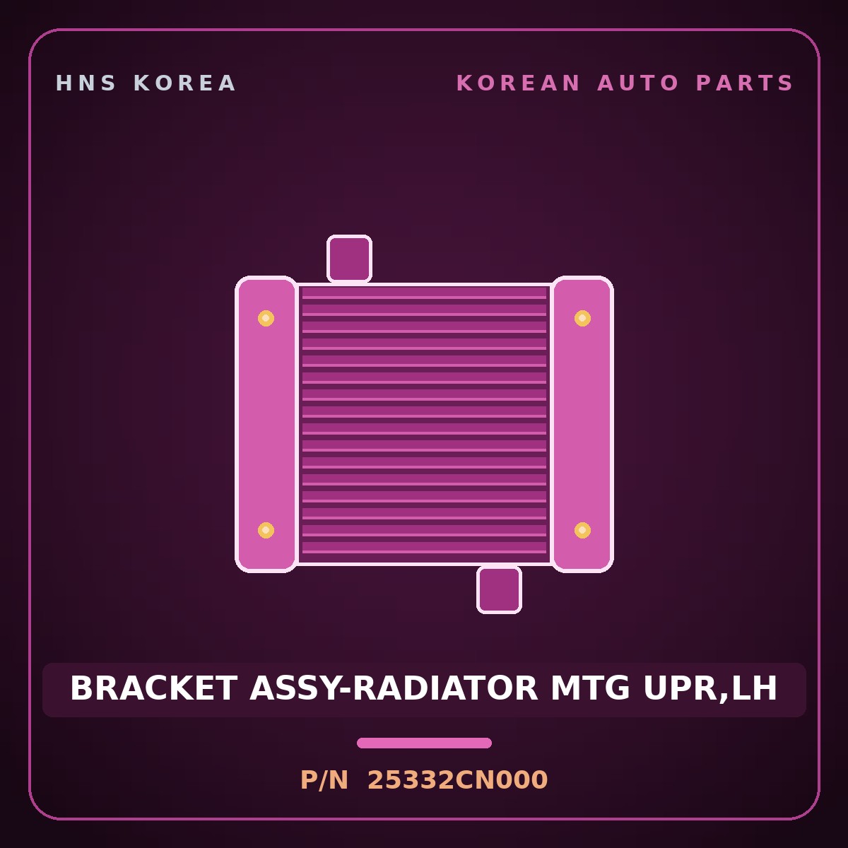 Genuine Mobis BRACKET ASSY-RADIATOR MTG UPR,LH 25332CN000 for Porter 2020 HNS Parts Korea