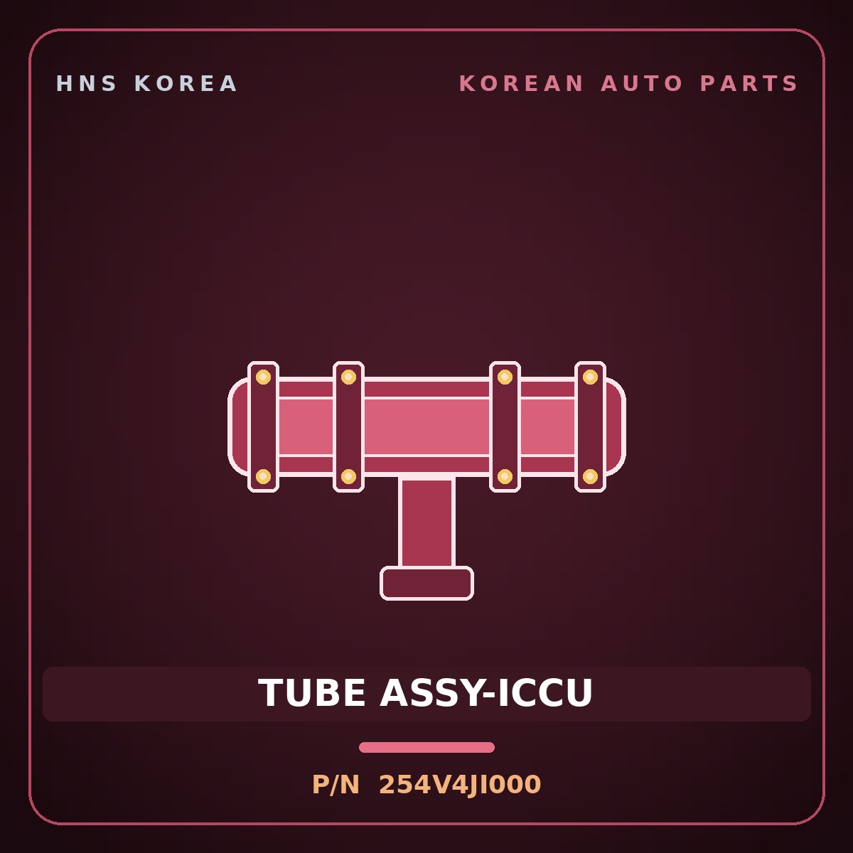 Genuine Mobis TUBE ASSY-ICCU 254V4JI000 for G80 2025 HNS Parts Korea