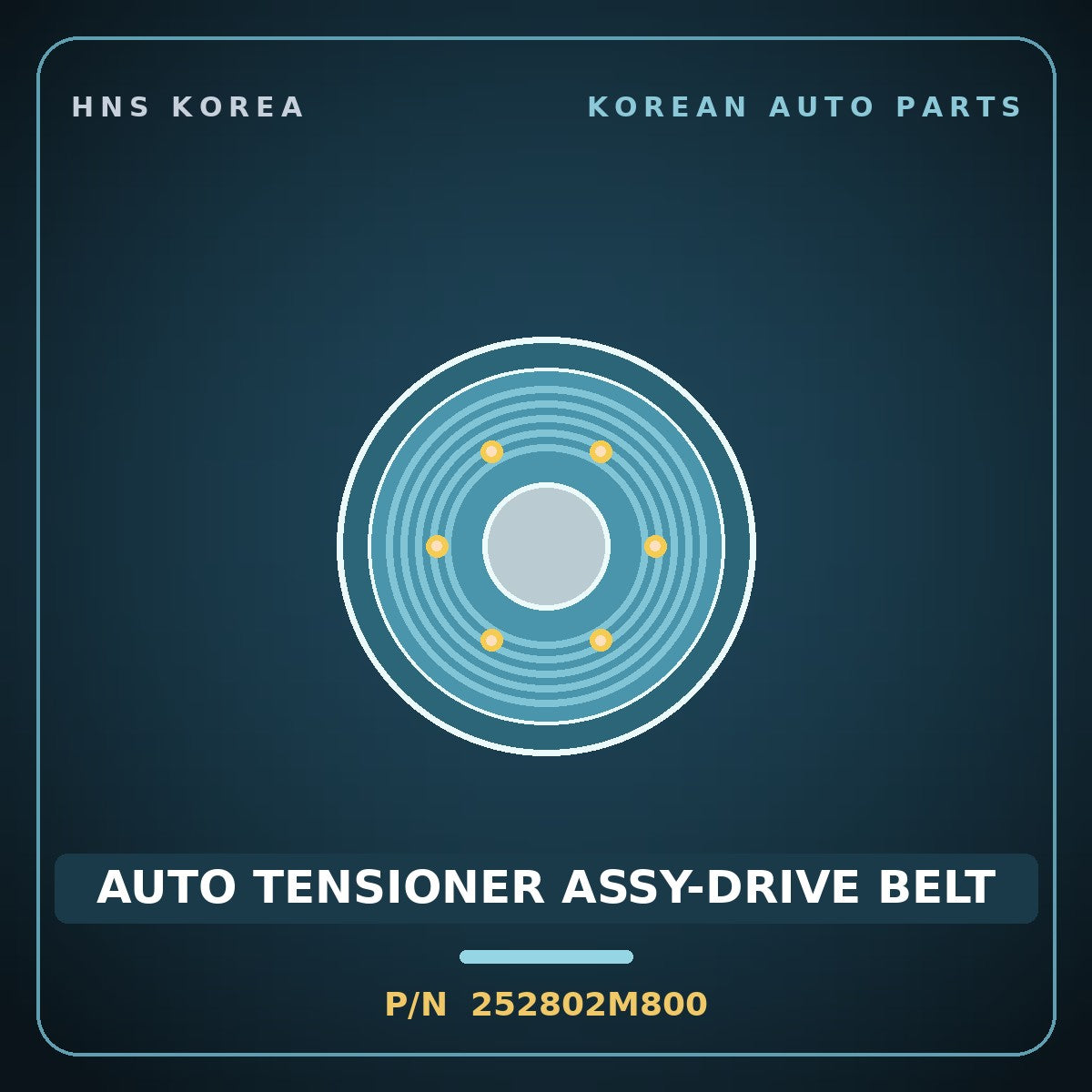 Genuine Mobis AUTO TENSIONER ASSY-DRIVE BELT 252802M800 for Elantra 2019 HNS Parts Korea