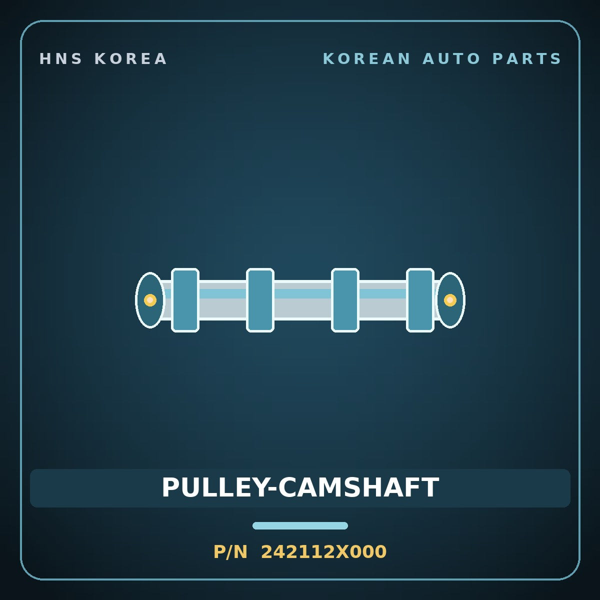 Genuine Mobis PULLEY-CAMSHAFT 242112X000 for Cerato 1998 HNS Parts Korea