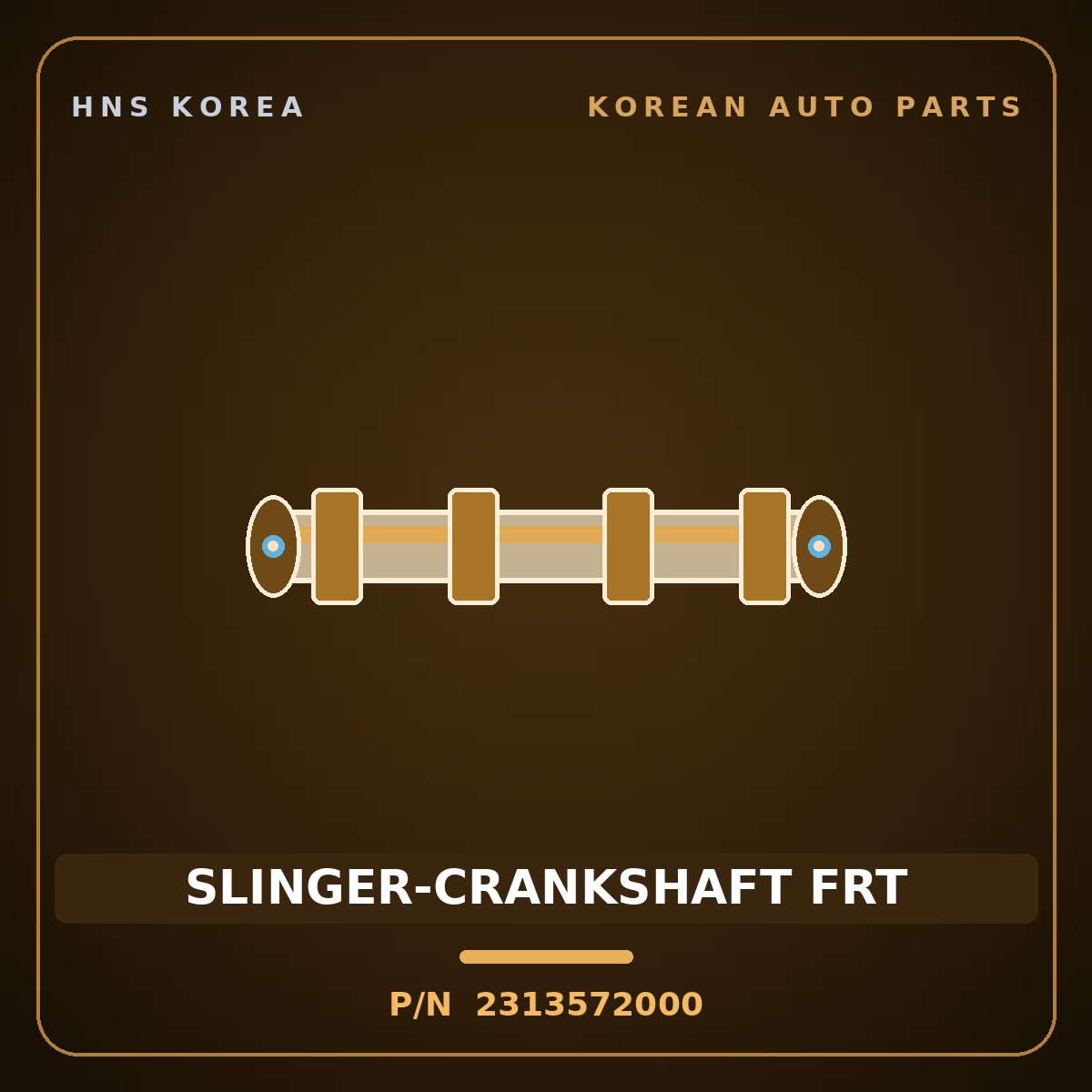 Genuine Mobis SLINGER-CRANKSHAFT FRT 2313572000 for 11-Ton Truck 1995 HNS Parts Korea
