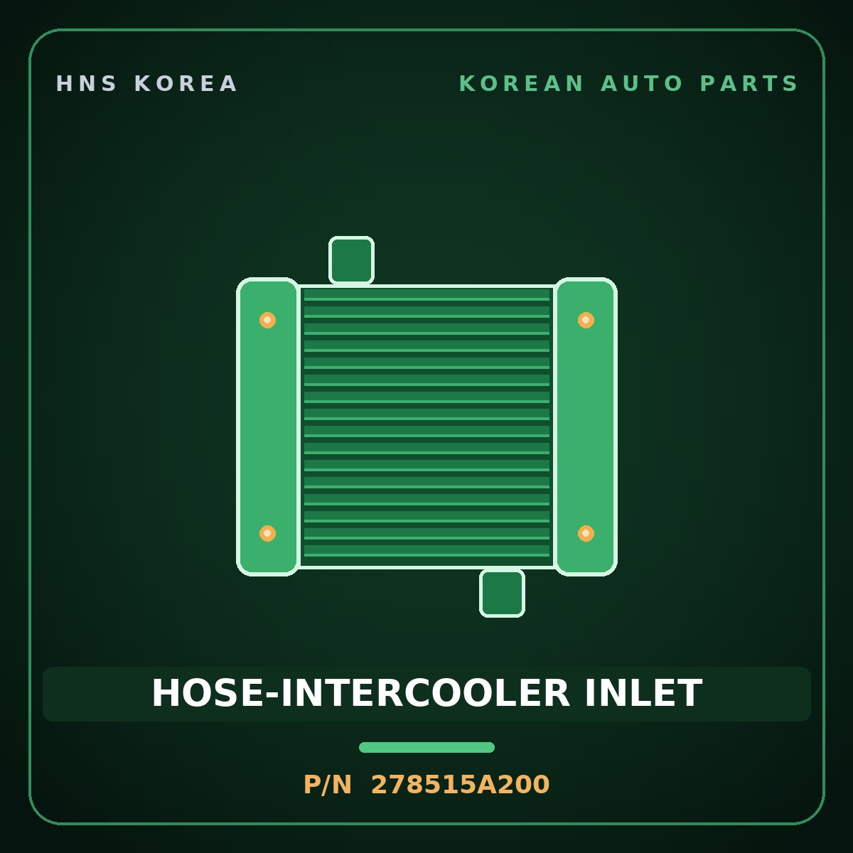 Genuine Mobis HOSE-INTERCOOLER INLET 278515A200 for County 1998 HNS Parts Korea