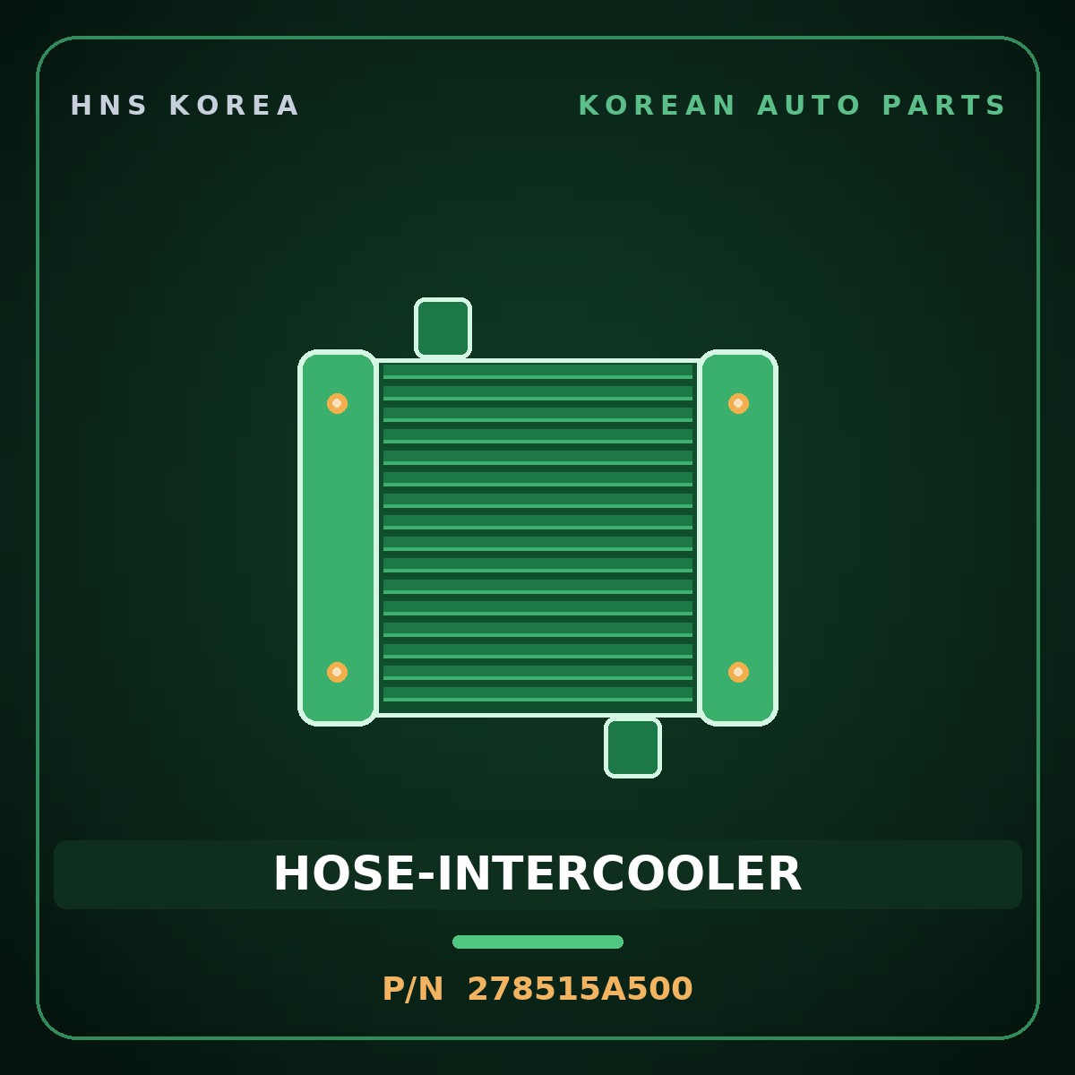 Genuine Mobis HOSE-INTERCOOLER 278515A500 for Aero City 2008 HNS Parts Korea