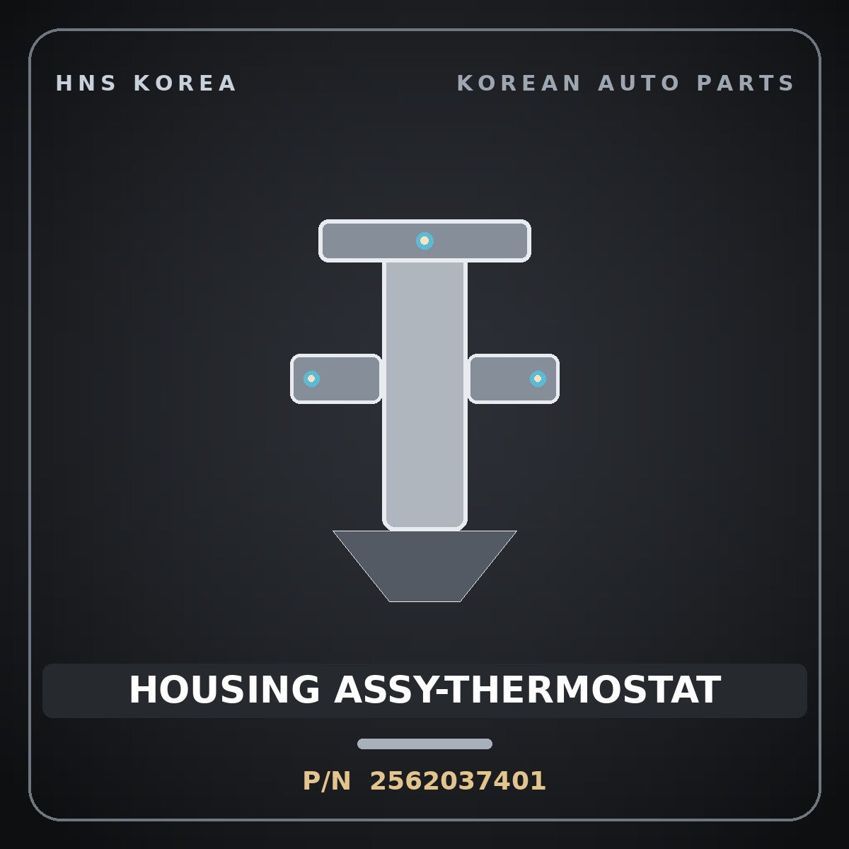 Genuine Mobis HOUSING ASSY-THERMOSTAT 2562037401 for Grandeur 1999 HNS Parts Korea