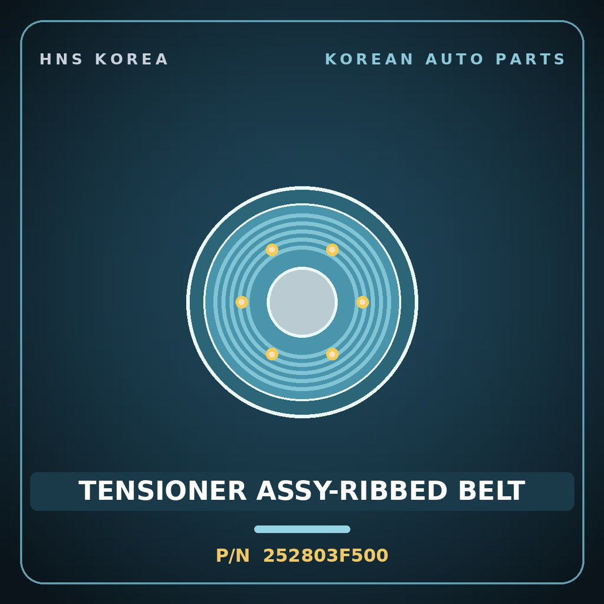 Genuine Mobis TENSIONER ASSY-RIBBED BELT 252803F500 for Equus 2013 HNS Parts Korea