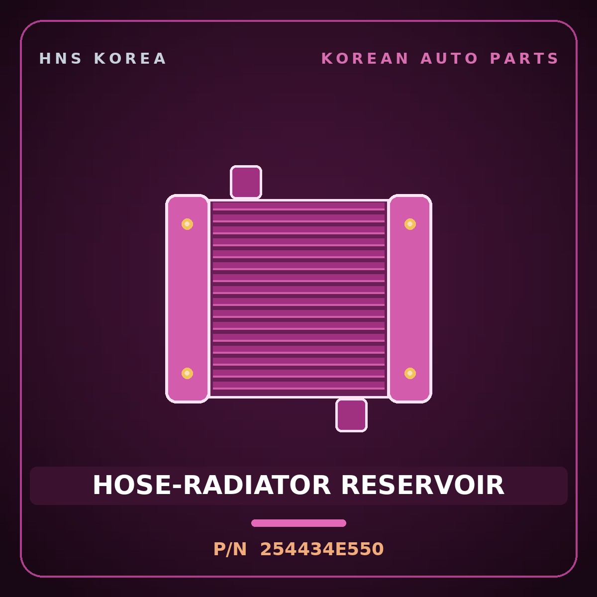 Genuine Mobis HOSE-RADIATOR RESERVOIR 254434E550 for Bongo 2004 HNS Parts Korea
