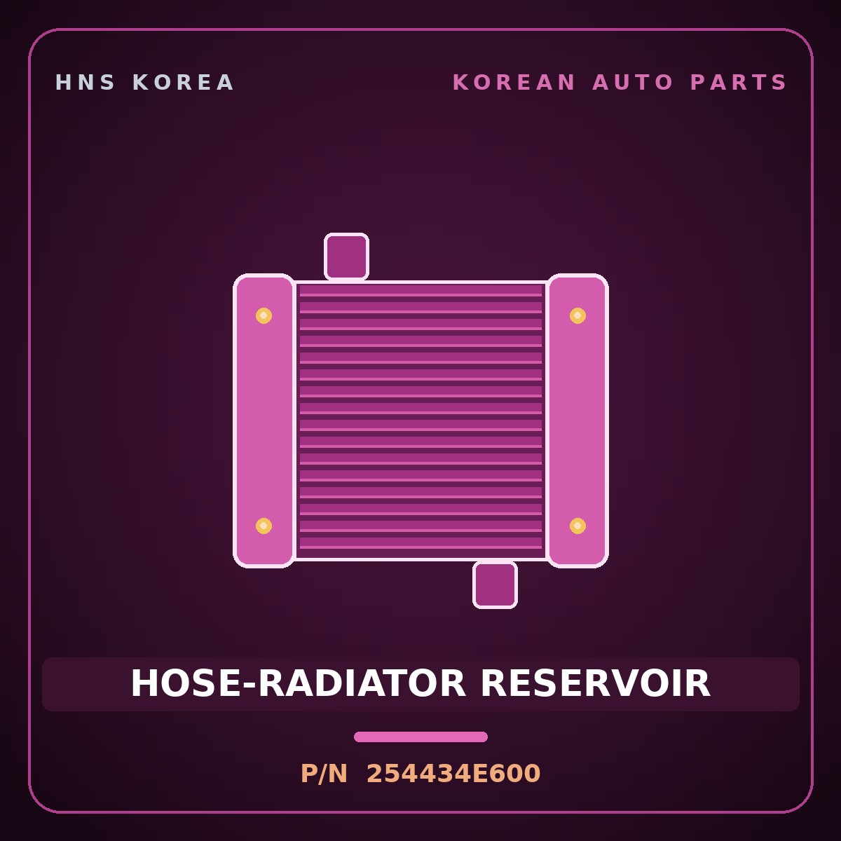 Genuine Mobis HOSE-RADIATOR RESERVOIR 254434E600 for Bongo 2004 HNS Parts Korea