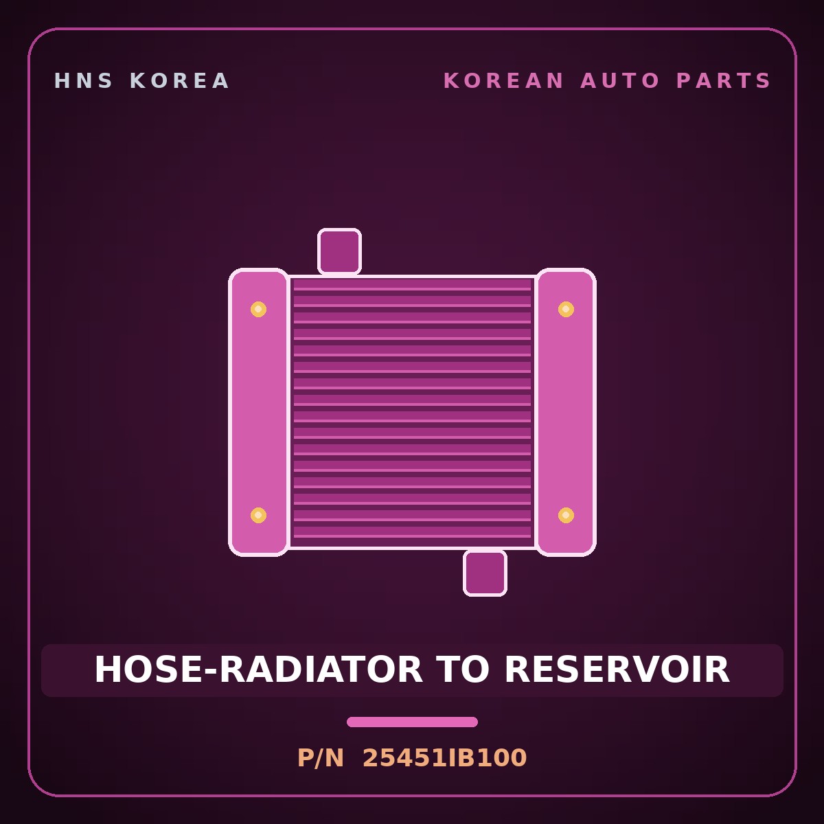 Genuine Mobis HOSE-RADIATOR TO RESERVOIR 25451IB100 for Avante 2021 HNS Parts Korea