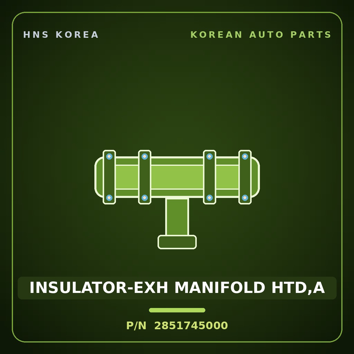 Genuine Mobis INSULATOR-EXH MANIFOLD HTD,A 2851745000 for County 1998 HNS Parts Korea