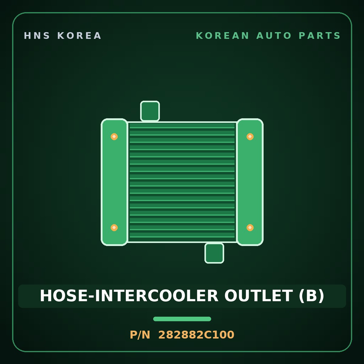 Genuine Mobis HOSE-INTERCOOLER OUTLET (B) 282882C100 for Genesis Coupe 2012 HNS Parts Korea