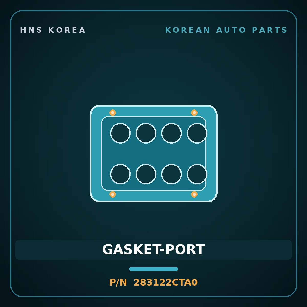 Genuine Mobis GASKET-PORT 283122CTA0 for G70 2017 HNS Parts Korea