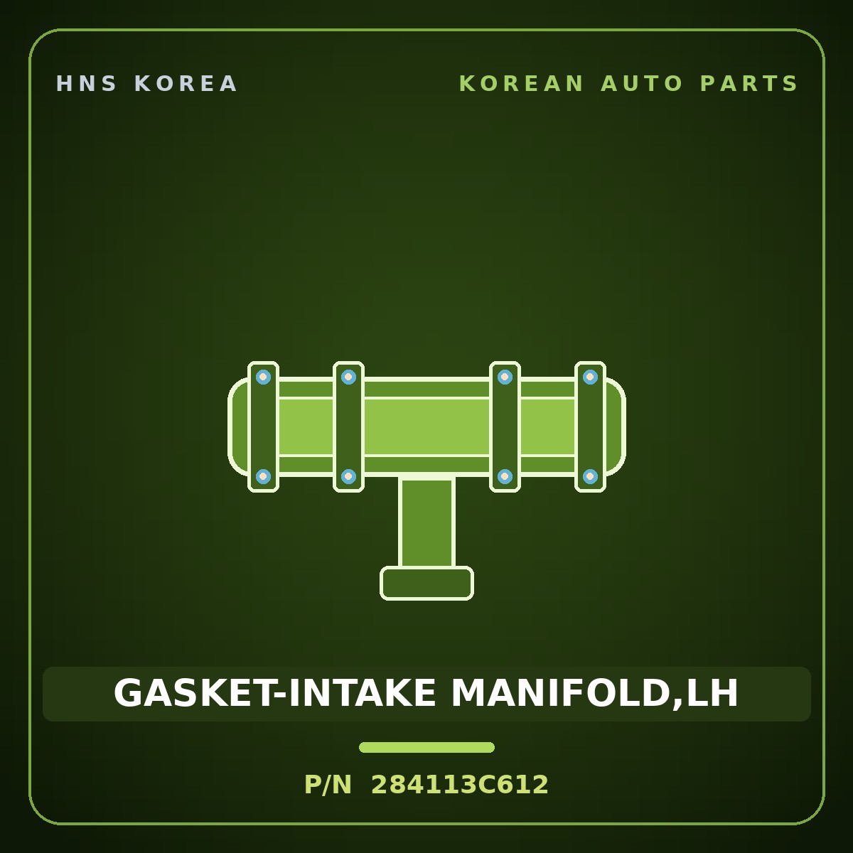 Genuine Mobis GASKET-INTAKE MANIFOLD,LH 284113C612 for Carnival 2005 HNS Parts Korea