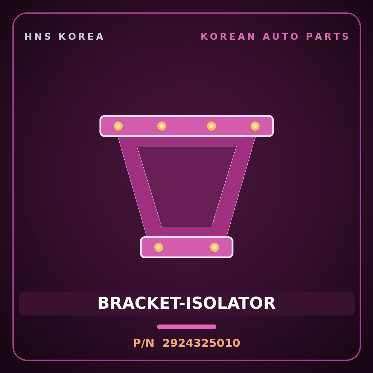 Genuine Mobis BRACKET-ISOLATOR 2924325010 for Grandeur 2004 HNS Parts Korea
