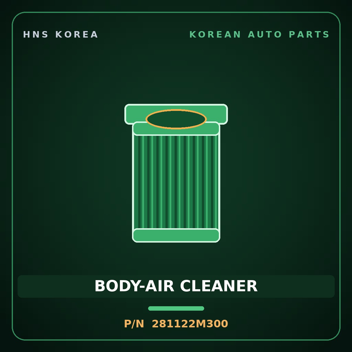 Genuine Mobis BODY-AIR CLEANER 281122M300 for Genesis Coupe 2012 HNS Parts Korea
