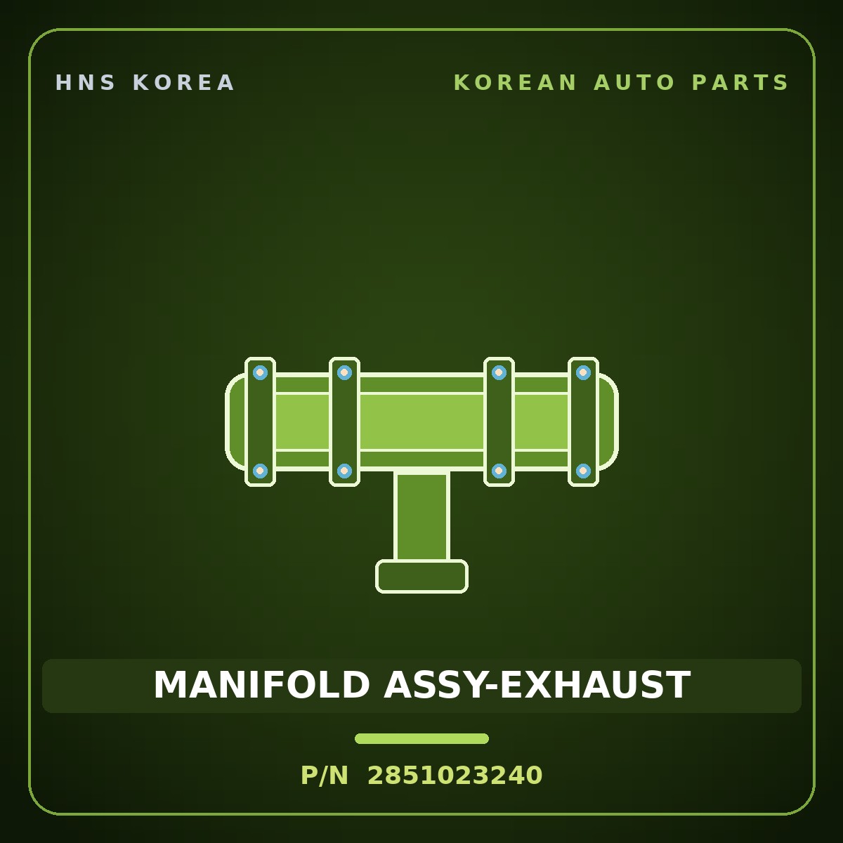 Genuine Mobis MANIFOLD ASSY-EXHAUST 2851023240 for Elantra 2006 HNS Parts Korea