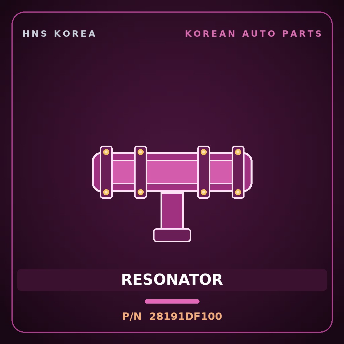 Genuine Mobis RESONATOR 28191DF100 for Kona 2023 HNS Parts Korea
