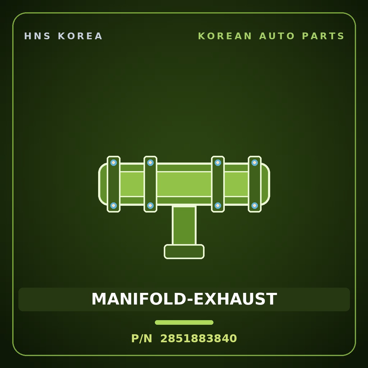 Genuine Mobis MANIFOLD-EXHAUST 2851883840 for Aero City 2000 HNS Parts Korea