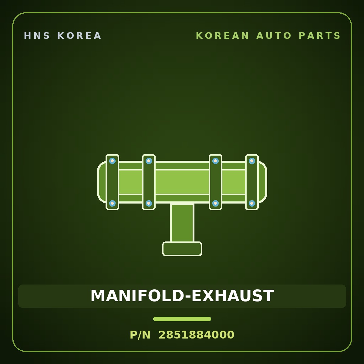 Genuine Mobis MANIFOLD-EXHAUST 2851884000 for 11-Ton Truck 1998 HNS Parts Korea