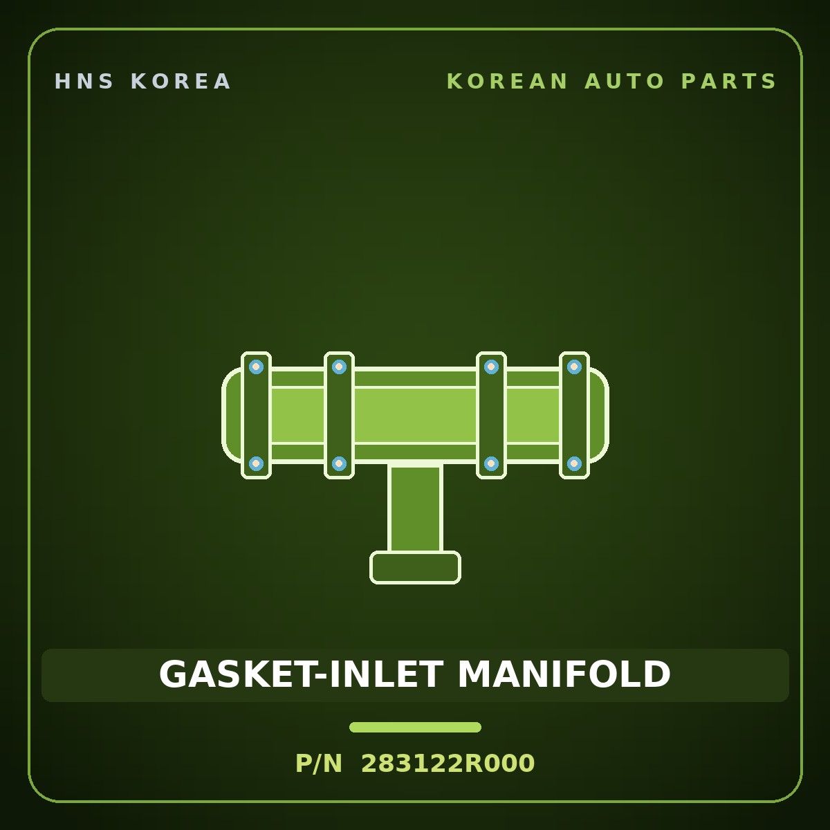 Genuine Mobis GASKET-INLET MANIFOLD 283122R000 for Carnival 2020 HNS Parts Korea
